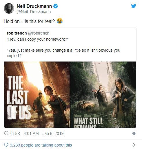 The Last Of Us kapağı ile film posteri benzerliği, yapımcıyı güldürdü