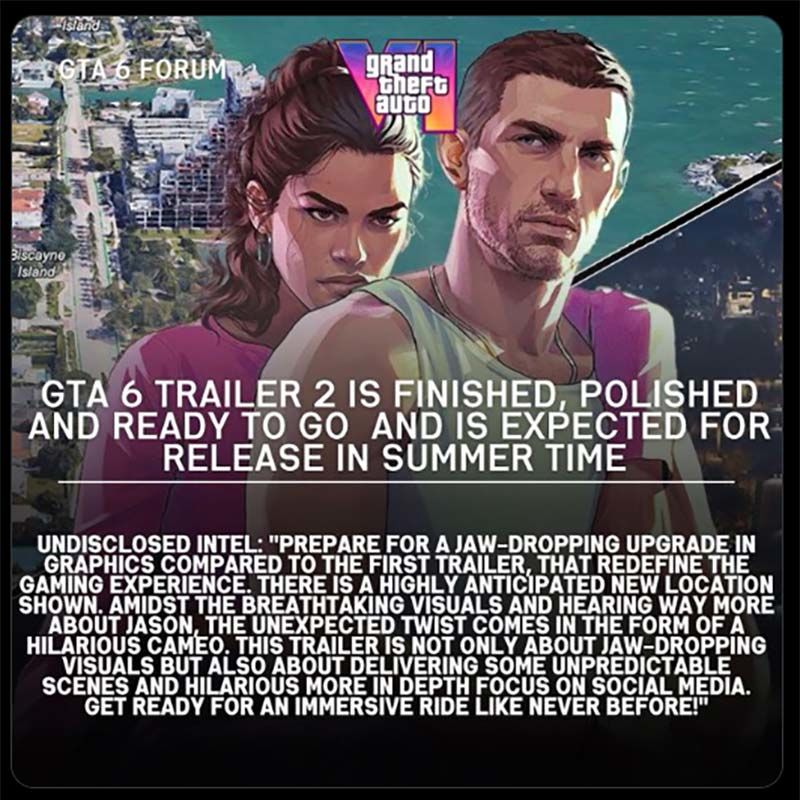 GTA 6'nın İkinci Fragman Detayları İnternete Sızdı: Yaz Aylarında Yayınlanacak - 2