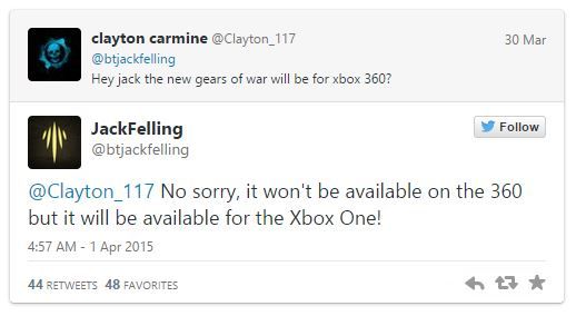 Yeni Gears of War, Xbox 360'a gelmeyecek!
