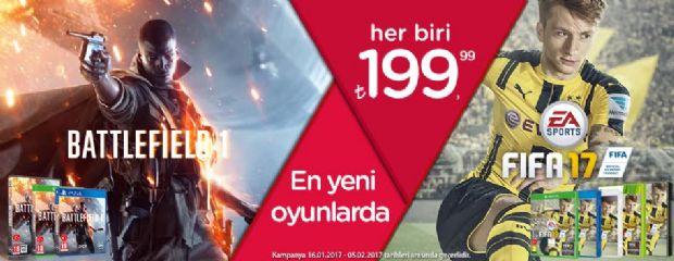 FIFA 17 ve Battlefield 1 indirimi başladı