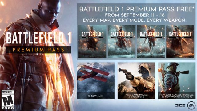 Battlefield 1'in Premium Pass paketi tamamen bedava oluyor