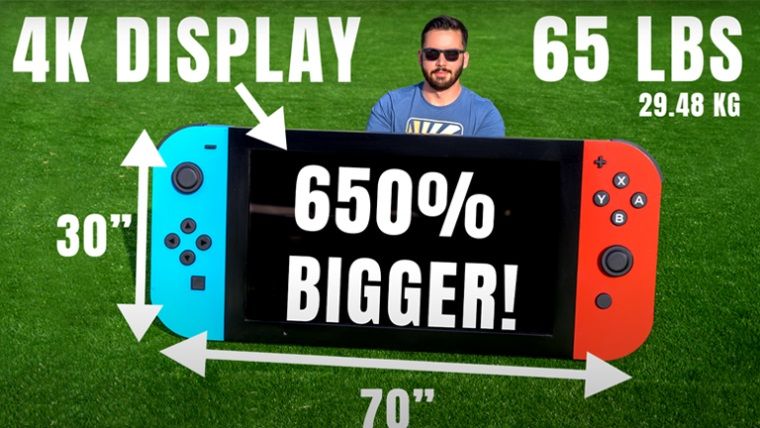Devasa boyutlarda bir Nintendo Switch konsolu üretildi