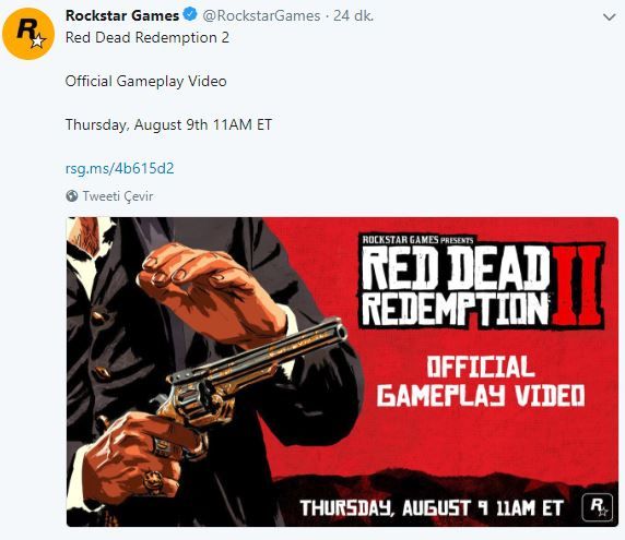 Red Dead Redemption 2'nin ilk oynanış videosu geliyor!