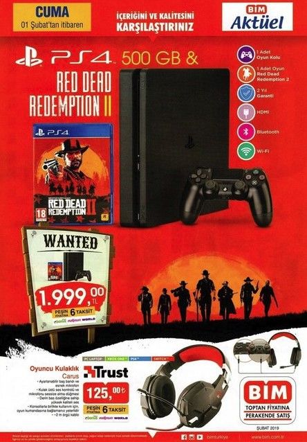 BİM'de Red Dead Redemption 2 ve PlayStation 4 satılacak