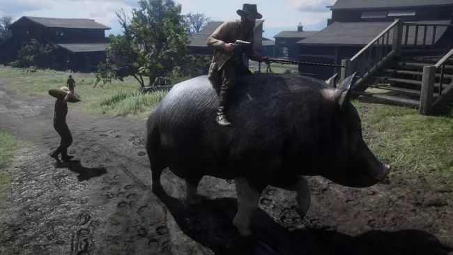 Red Dead Redemption 2'de devasa bir köpeği sürebilirsiniz