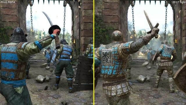 For Honor için 2016-2017 grafik karşılaştırması
