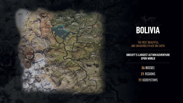 Ghost Recon Wildlands'ın haritası ne kadar büyük?