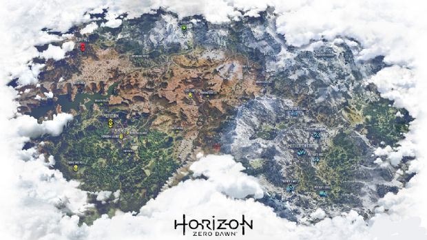 Horizon: Zero Dawn'ın devasa haritası ortaya çıktı!