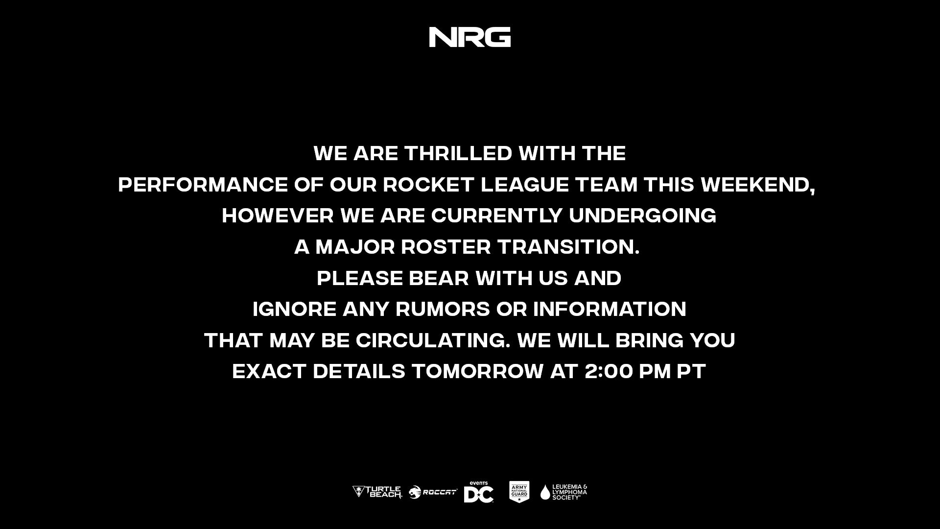 Rocket League espor takımı NRG'de kadro değişikliği