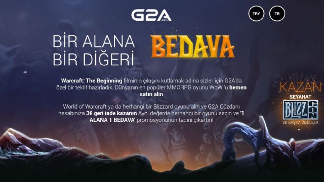 G2A'dan Warcraft filmi şerefine Blizzard kampanyası geldi