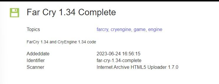 Far Cry kaynak kodları