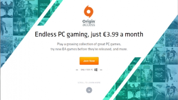 Origin Access, Avrupa'da aktif hale geldi!