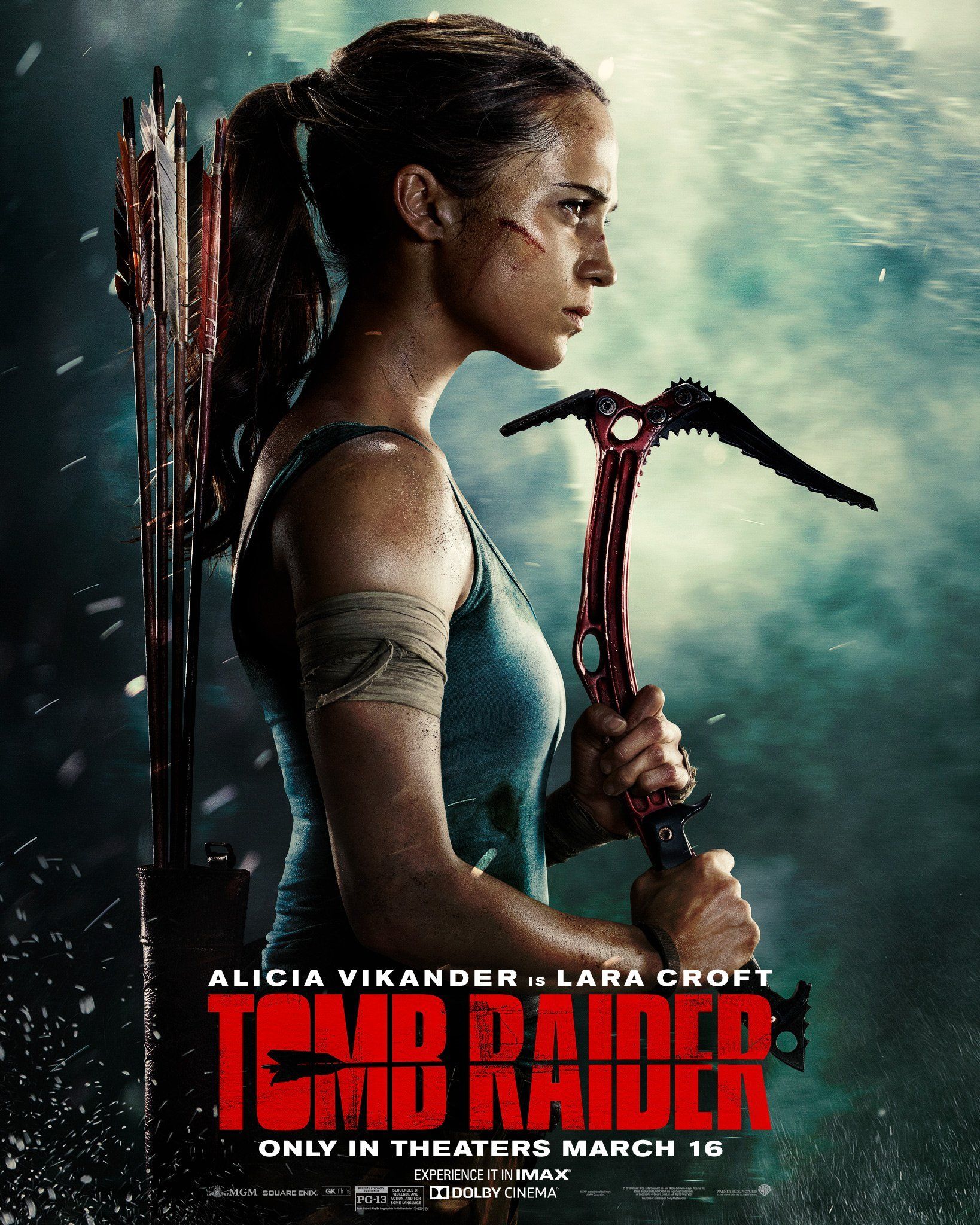 Tomb Raider film posterinde buz çekicine de yer verilmiş