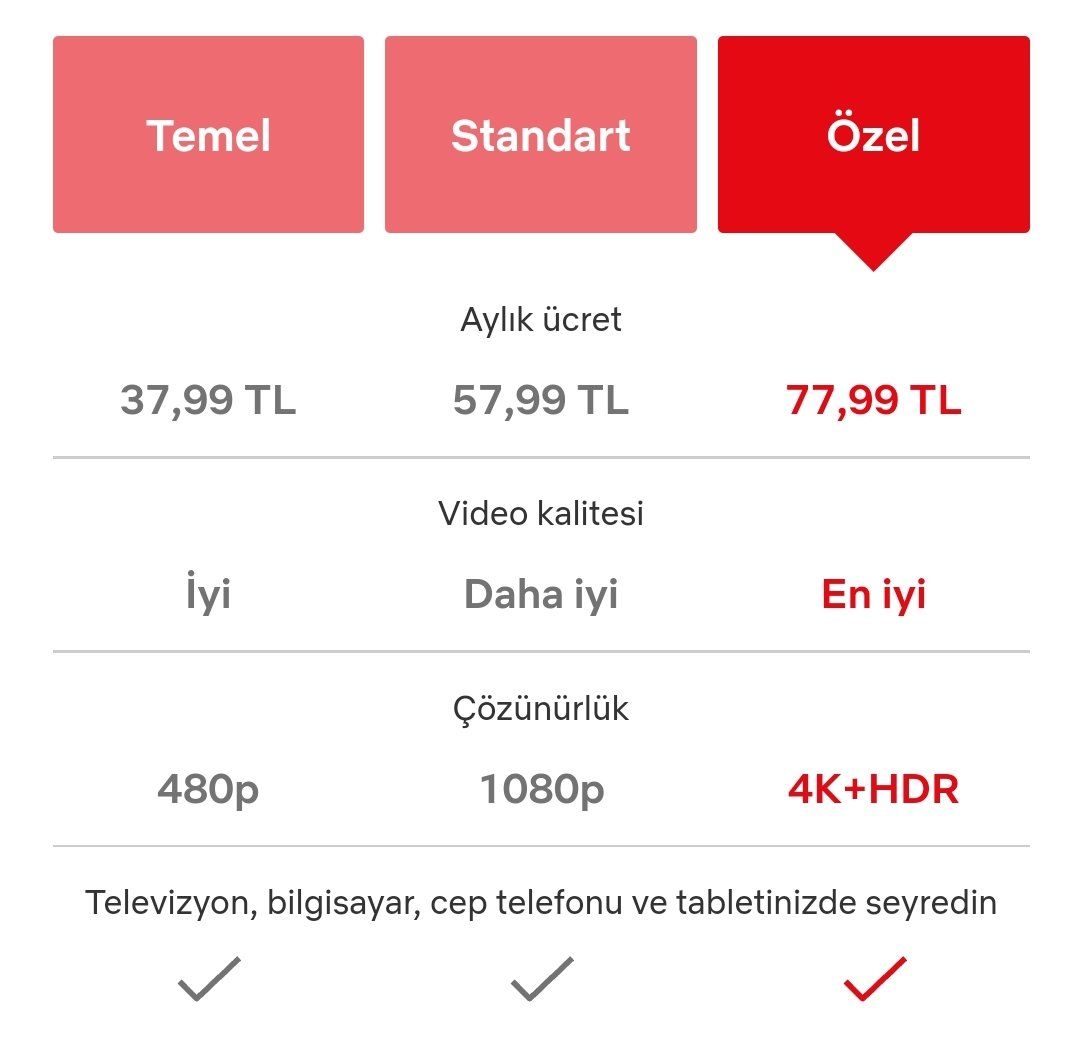 Netflix Türkiye üyelik fiyatlarına zam geldi