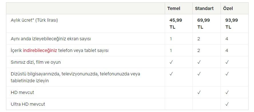Netflix Türkiye üyelik fiyatlarına yeni bir zam geldi