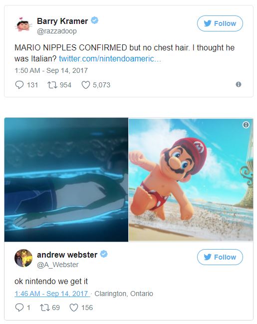 Mario'nun meme uçları olay yarattı