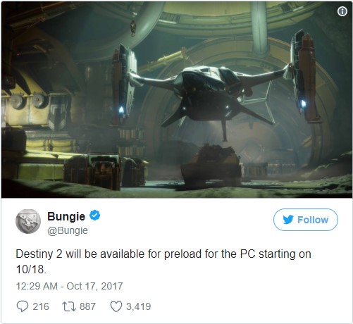 Destiny 2 PC'de ön yüklemeye açılıyor