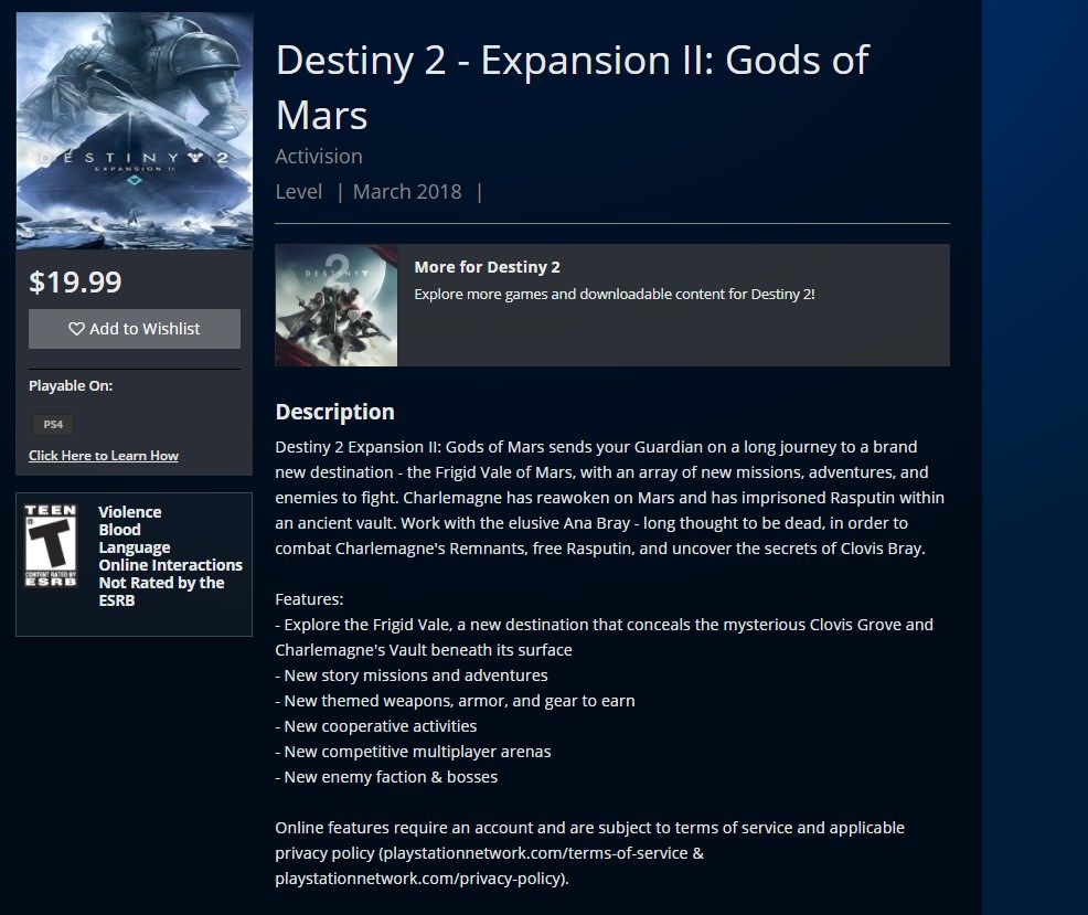 Destiny 2'nin yeni ek paketi sızdı