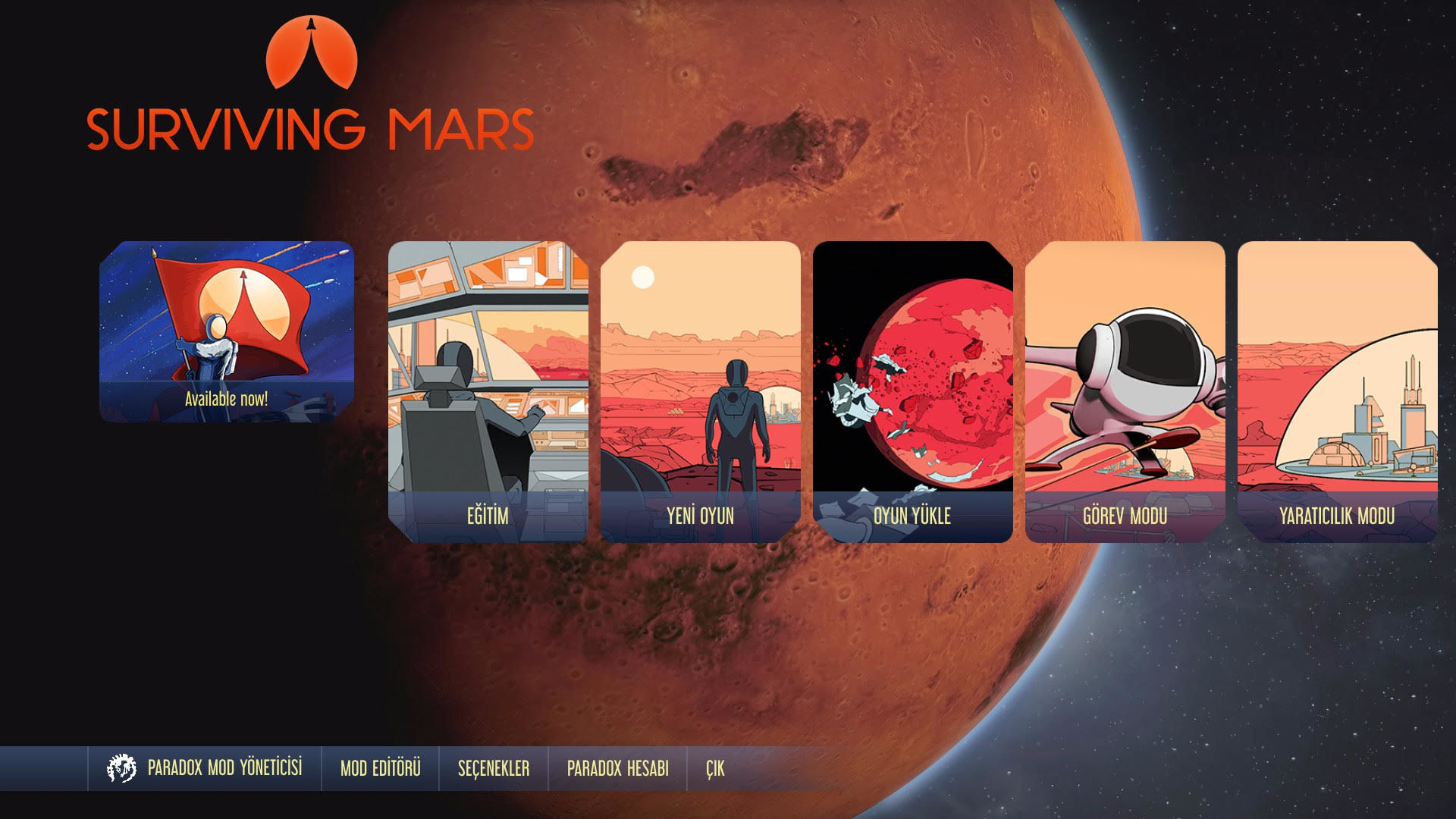 Surviving Mars Türkçe dil desteğine resmi olarak kavuştu