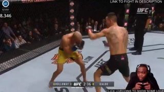 Yayında canlı UFC izleyerek oynuyormuş gibi yaptı