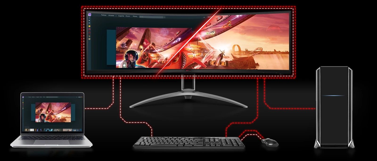 AOC, 32:9 formatında 120 Hz oyuncu monitörünü duyurdu