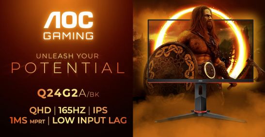 AOC’nin yeni QHD gaming monitörü: AOC GAMING Q24G2A/BK