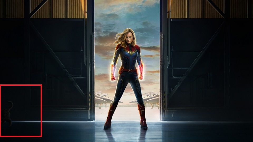 Captain Marvel posterindeki kediyi fark ettiniz mi?