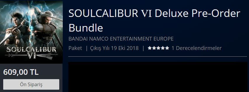 SoulCalibur VI'nın PS Store ön sipariş fiyatı dudak uçuklatıyor