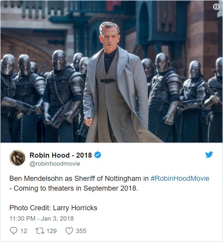 Yeni Robin Hood filmi için iki yeni görsel yayınlandı