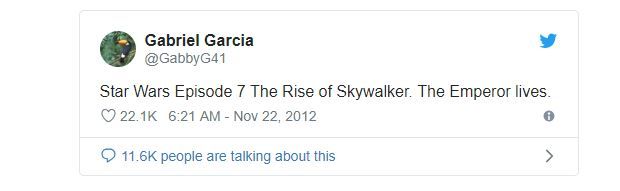 Star Wars IX'un adını ve konusunu 2012'de tahmin eden adam!