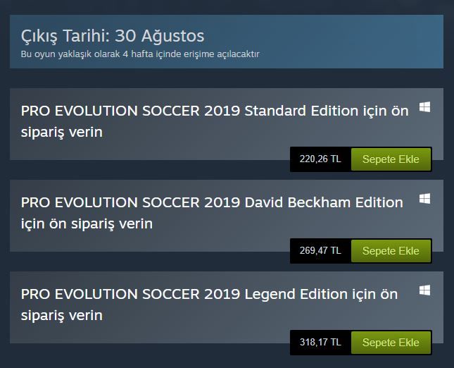 PES 2019'un fiyatı sürpriz bir şekilde değiştirildi