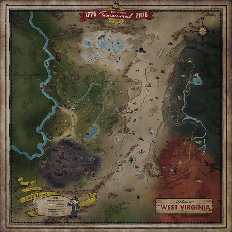 Fallout 76'nın tüm haritası internete sızdı