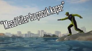 Hitman 2'de adam öldürmek yerine yunusla sörf yapmak