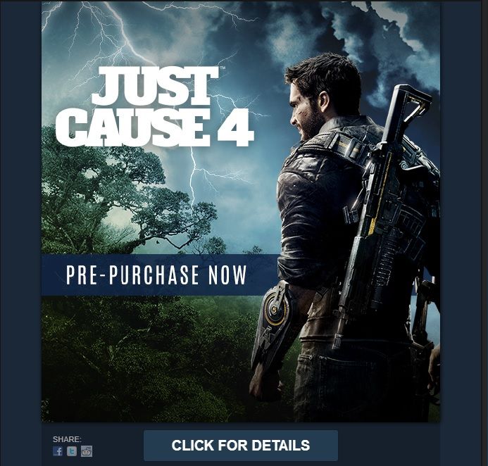 Just Cause 4, Steam reklamları üzerinden yanlışlıkla duyuruldu
