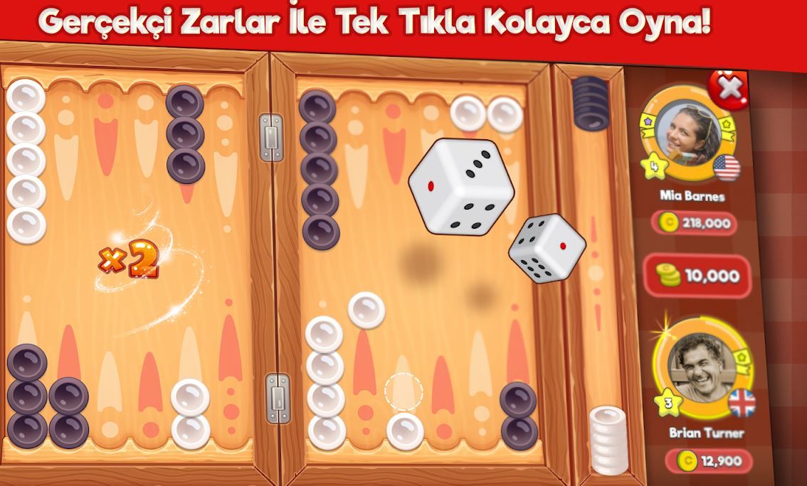 Bu tavla oyunu bağımlılık yapıyor: Backgammon Stars