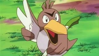 Pırasa taşıyan Pokemon Farfetch'd, en sonunda evrim geçirdi