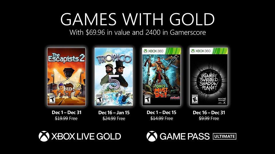 Xbox Live Gold Aralık 2021 ücretsiz oyunları belli oldu