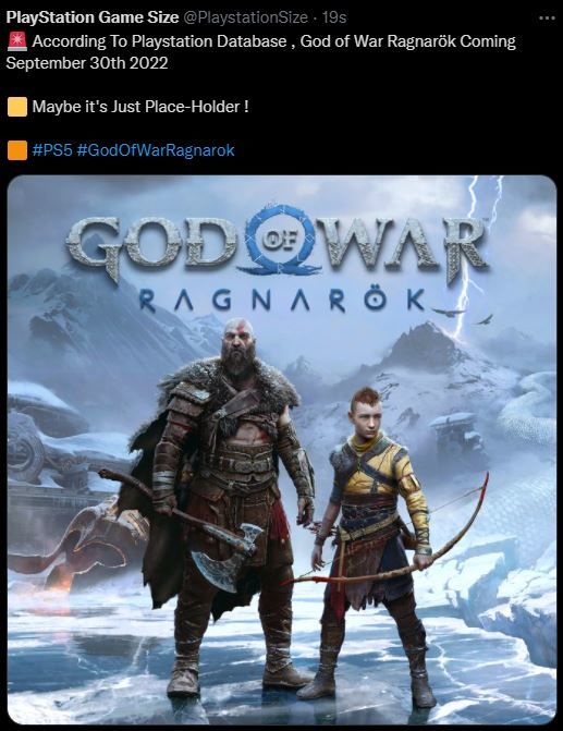 God of War Ragnarok çıkış tarihi PlayStation veritabanında bulundu