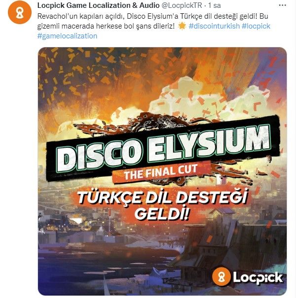 Disco Elysium Türkçe dil desteği yayınlandı