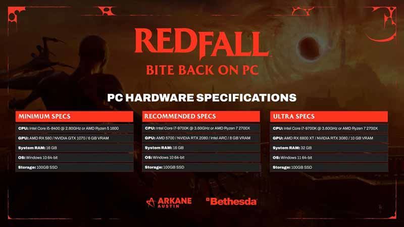 PC için Redfall sistem gereksinimleri açıklandı
