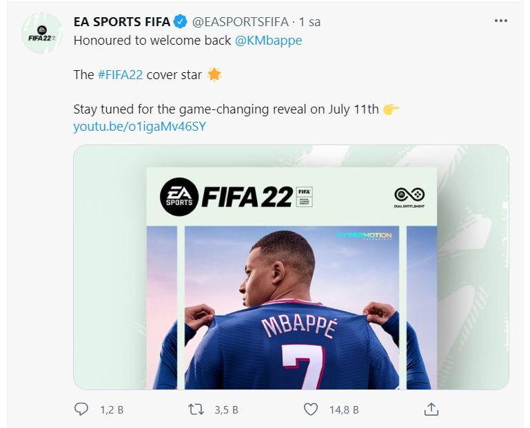 FIFA 22 çıkış tarihi ve kapak yıldızı duyuruldu