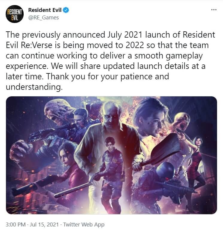 Resident Evil Re:Verse çıkışına günler kala 2022 yılına ertelendi