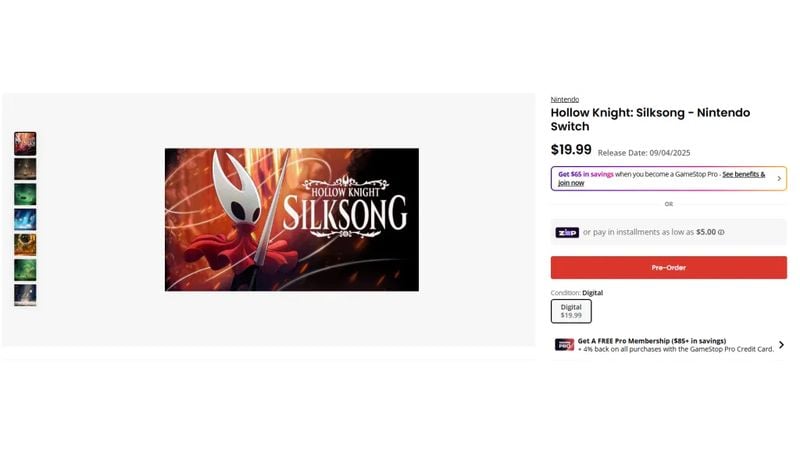 Hollow Knight Silksong Fiyatı Sızdırıldı
