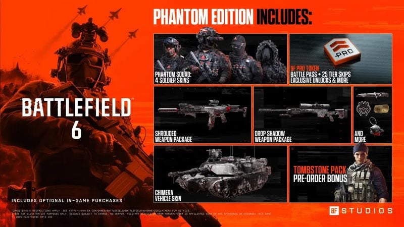 Battlefield 6 Phantom Sürümüne Özel Ödüller Açıklandı