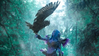 Baykuş kullanılan cosplay çalışması göz dolduruyor