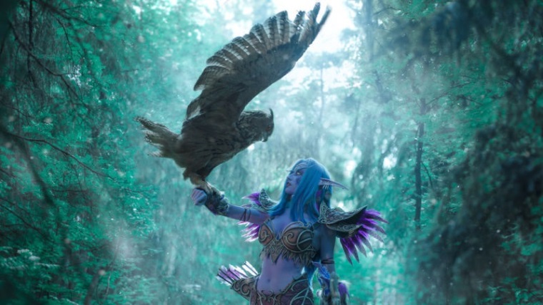Baykuş kullanılan cosplay çalışması göz dolduruyor