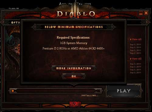 Diablo III'ün sistem gereksinimleri sızdı