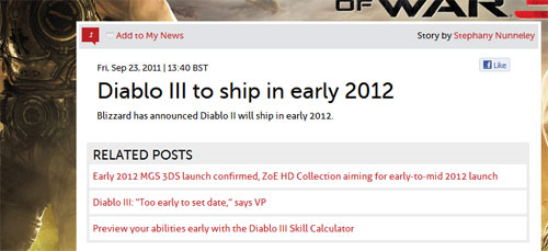 Diablo III'ün dağıtımı 2012'nin başında yapılacak!