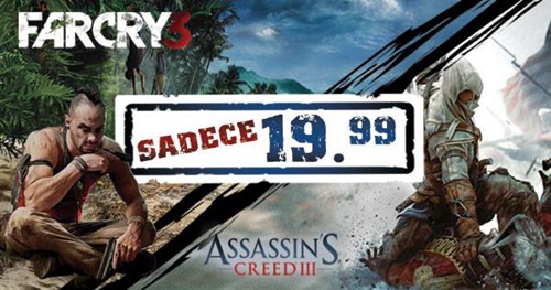 20 TL'ye Far Cry 3 ve Assassin's Creed III