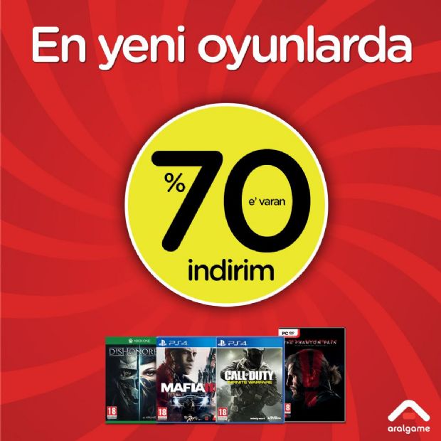 Aral oyunlarında %70'e varan indirimler 